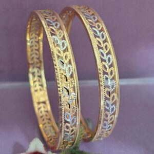 916 Gold Beautiful Double Pipe Kadli DP-210