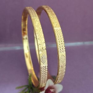 916 Gold Simple  Double Pipe Kadli DP-236