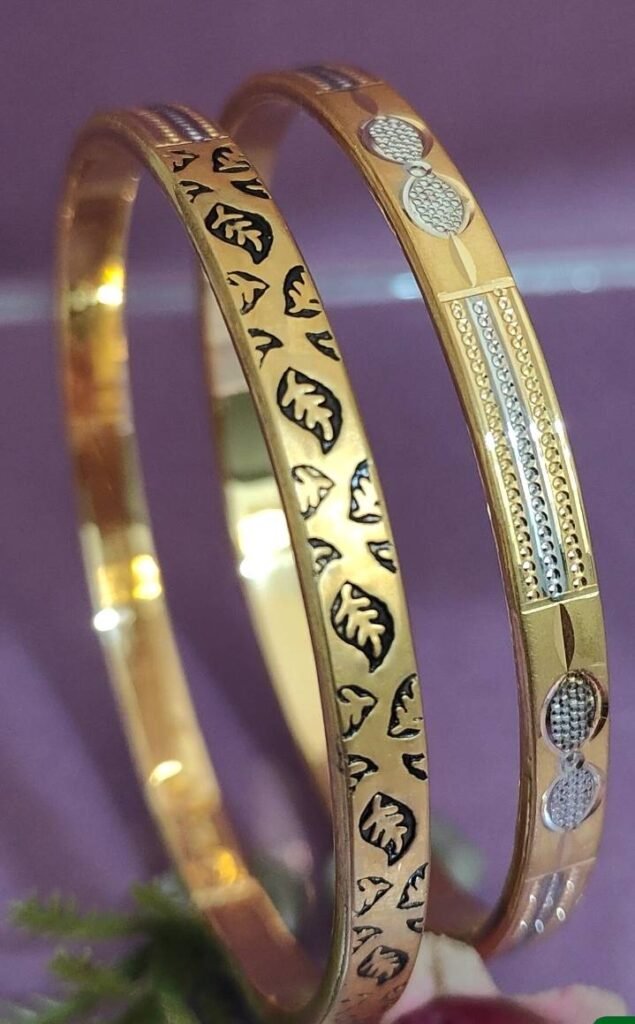 916 Gold Fancy Double Pipe Kadli DP-268