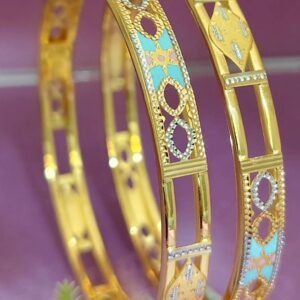 916 Gold Designer Double Pipe Kadli DP-275