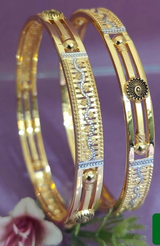 916 Gold Hallmarked Double Pipe Kadli DP-279