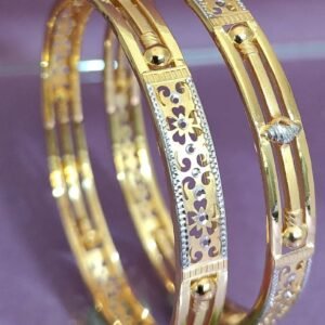 916 Gold Modern Double Pipe Kadli DP-280