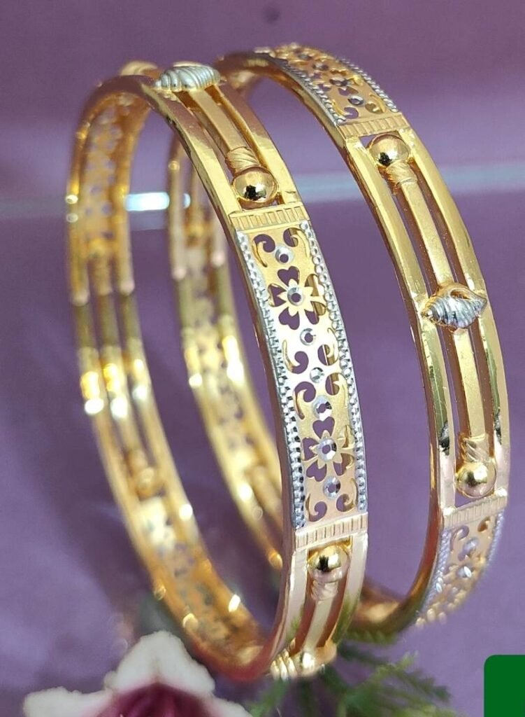 916 Gold Modern Double Pipe Kadli DP-280