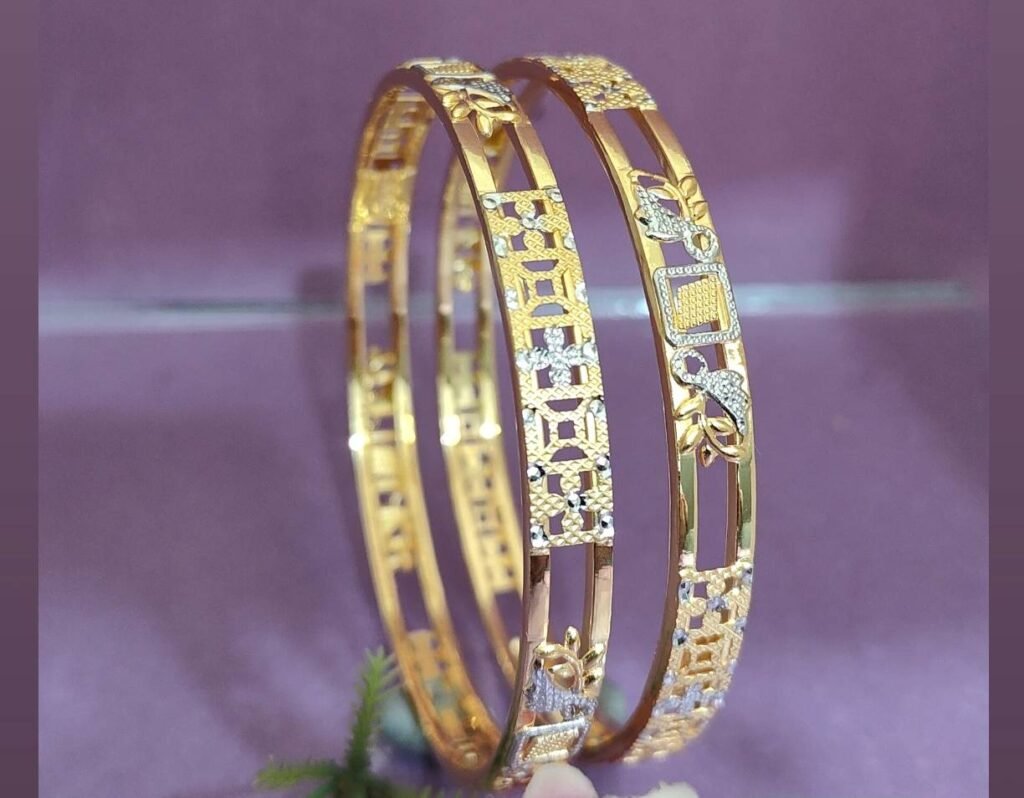 916 Gold Indian Design Double Pipe Kadli DP-292