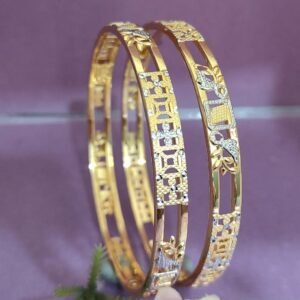 916 Gold Indian Design Double Pipe Kadli DP-292