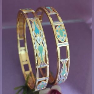 916 Gold Stylish Double Pipe Kadli DP-294