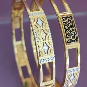 916 Gold Beautiful Double Pipe Kadli DP-296