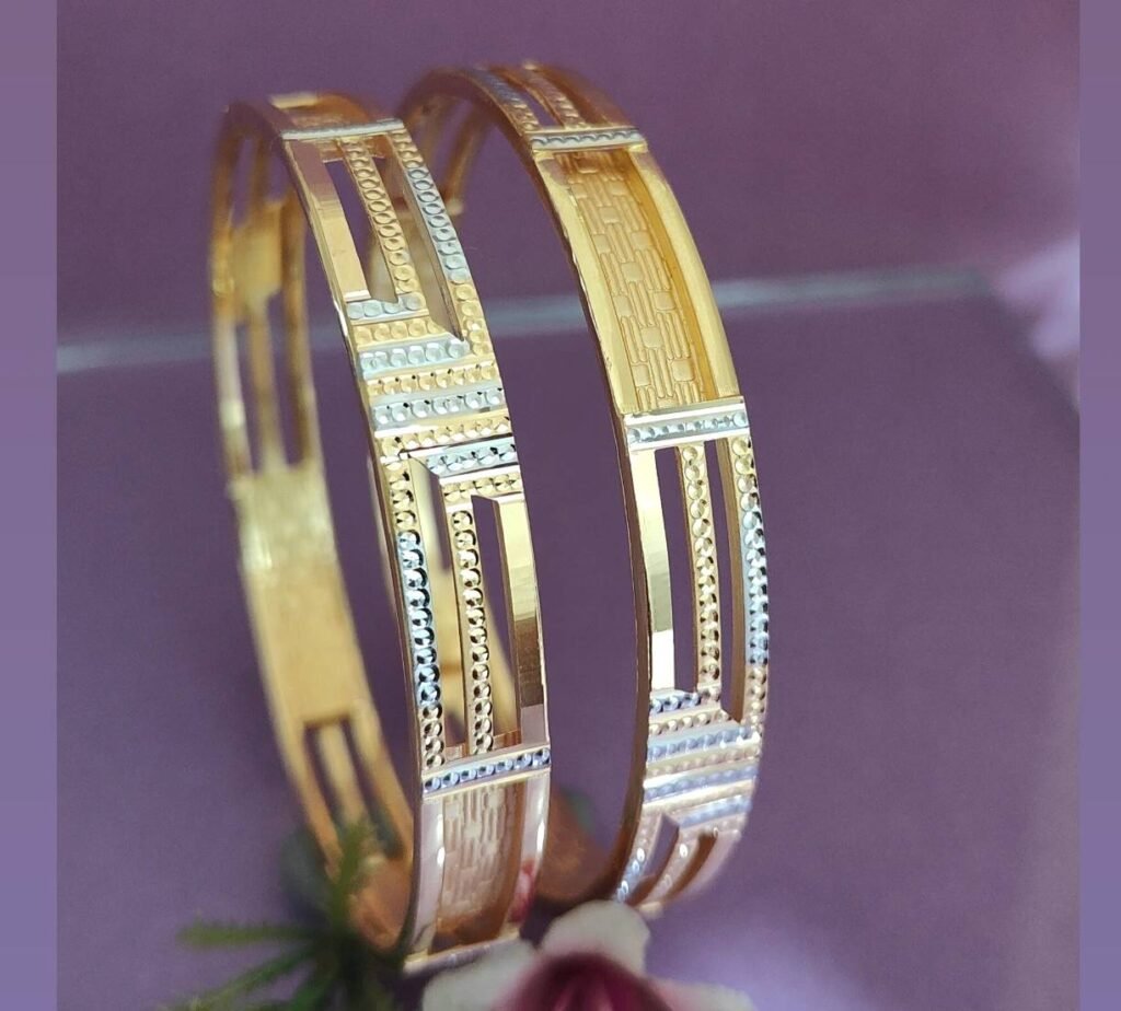 916 Gold Classy  Double Pipe Kadli DP-299