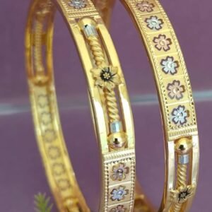 916 Gold Designer Double Pipe Kadli DP-320