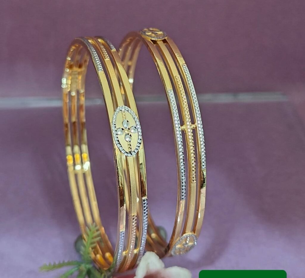 916 Gold Hallmarked Double Pipe Kadli DP-360