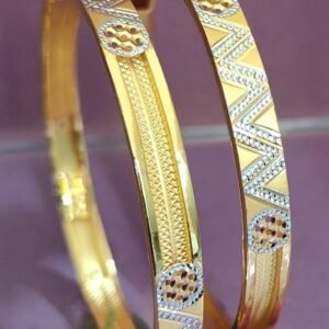 916 Gold Delicate Double Pipe Kadli DP-363