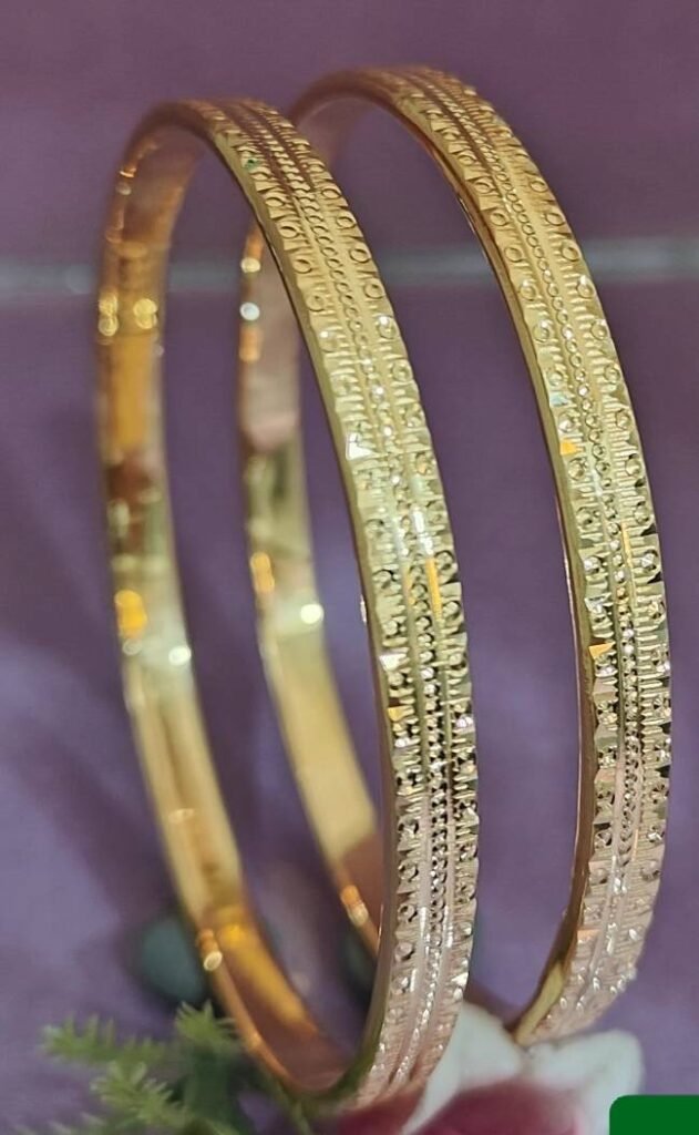 916 Gold Indian Design Double Pipe Kadli DP-380