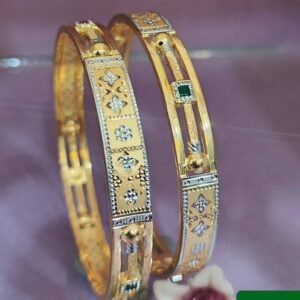 916 Gold Stylish Double Pipe Kadli DP-382