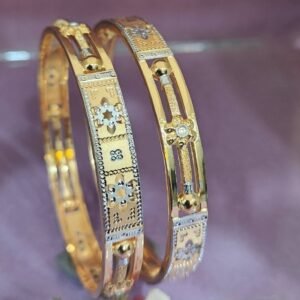 916 Gold Beautiful Double Pipe Kadli DP-384