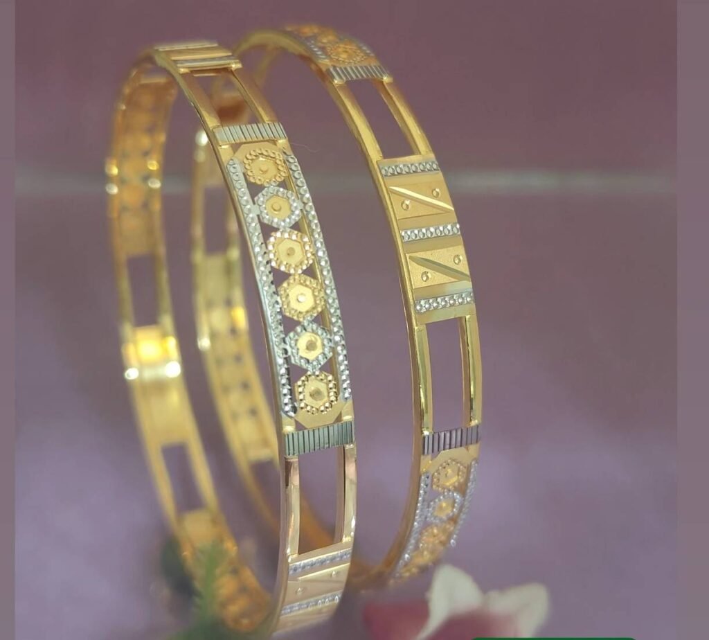 916 Gold Classy  Double Pipe Kadli DP-397