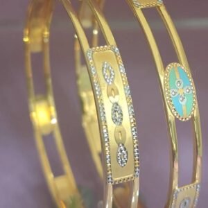 916 Gold Simple  Double Pipe Kadli DP-398