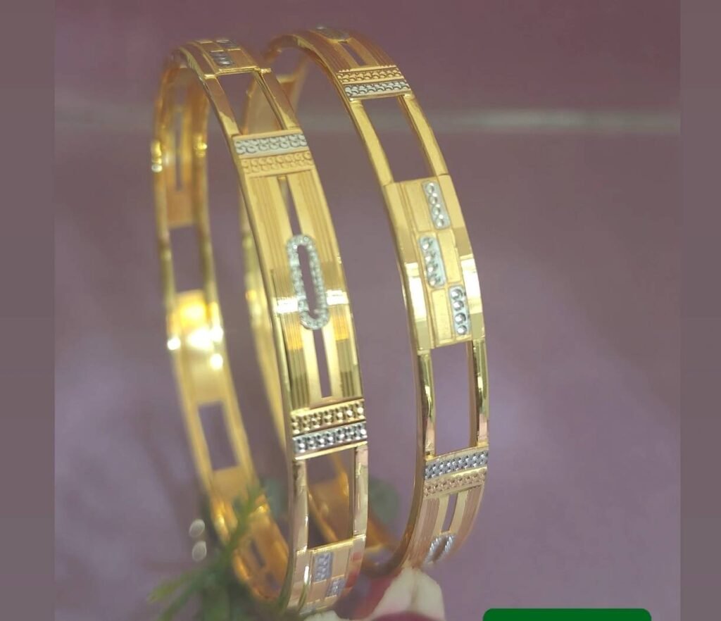 916 Gold Daily Wear Double Pipe Kadli DP-399