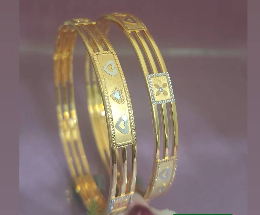 916 Gold Handmade Double Pipe Kadli DP-400