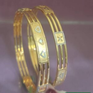 916 Gold Handmade Double Pipe Kadli DP-400