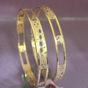 916 Gold Fancy Double Pipe Kadli DP-401