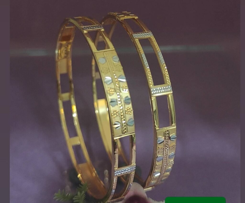 916 Gold Designer Double Pipe Kadli DP-402