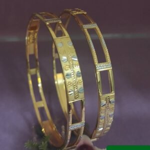 916 Gold Designer Double Pipe Kadli DP-402