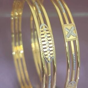 916 Gold Hallmarked Double Pipe Kadli DP-403