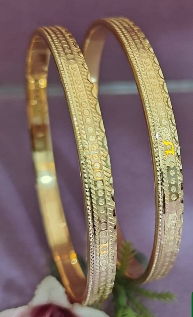 916 Gold Delicate Double Pipe Kadli DP-418