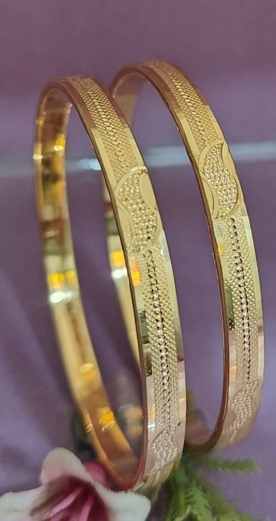 916 Gold Indian Design Double Pipe Kadli DP-421