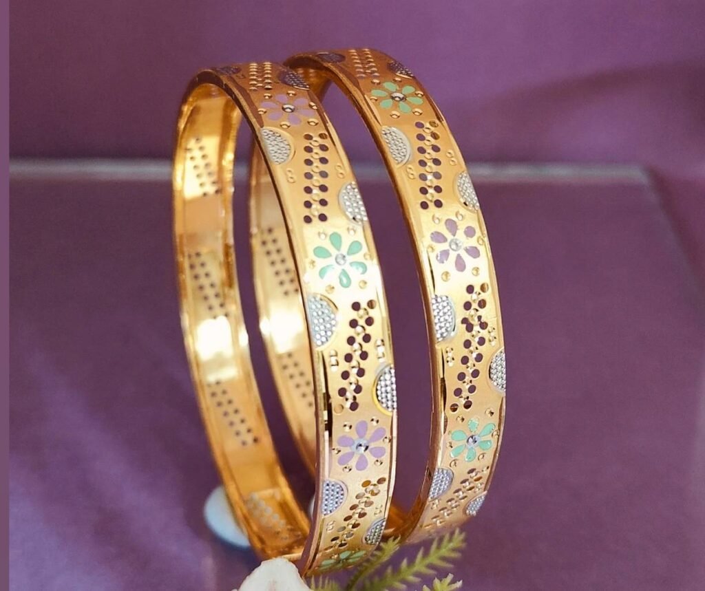 916 Gold Elegant  Double Pipe Kadli DP-427