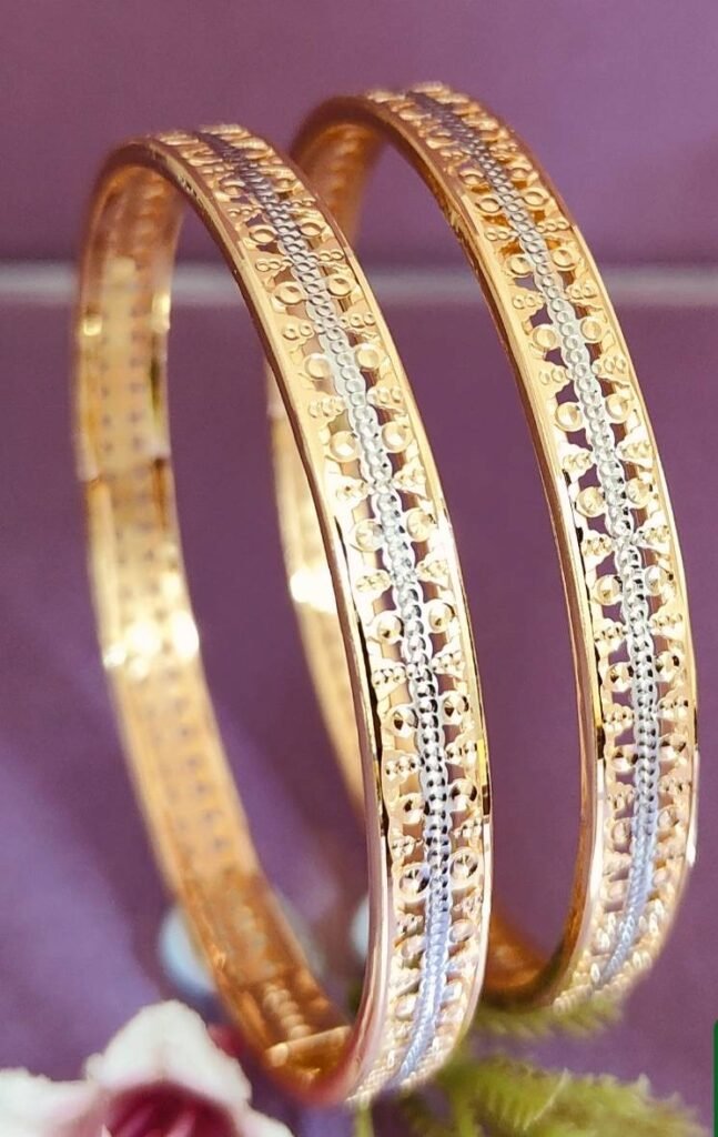 916 Gold Stylish Double Pipe Kadli DP-428