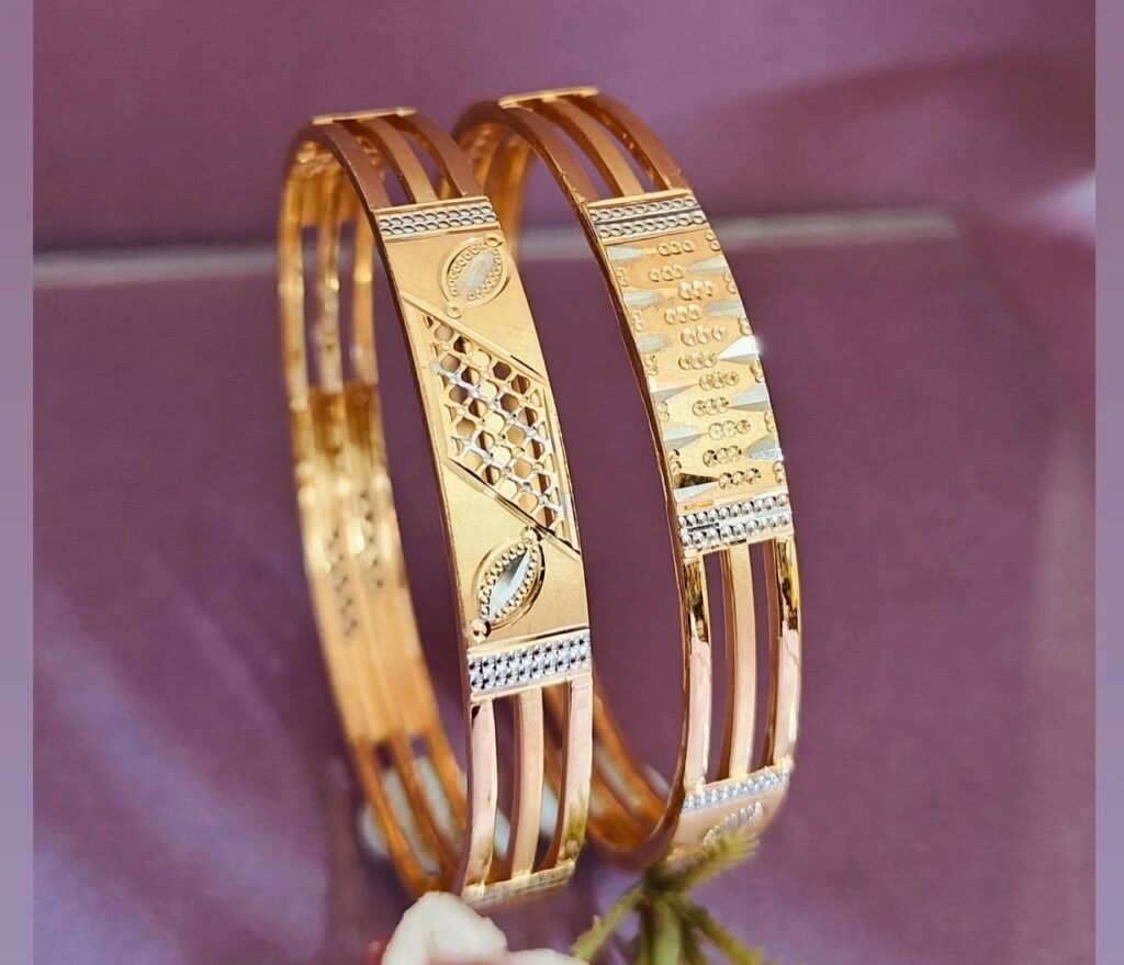 916 Gold Stunning Double Pipe Kadli DP-429