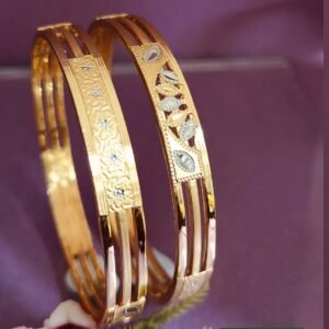 916 Gold Beautiful Double Pipe Kadli DP-430