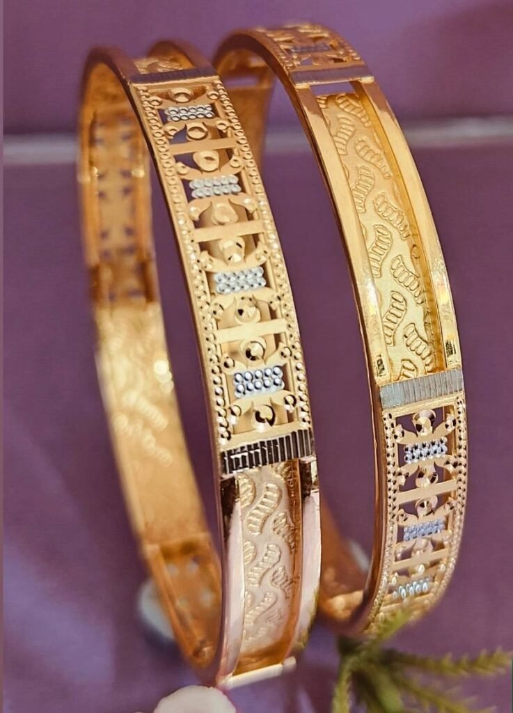 916 Gold Classy  Double Pipe Kadli DP-433