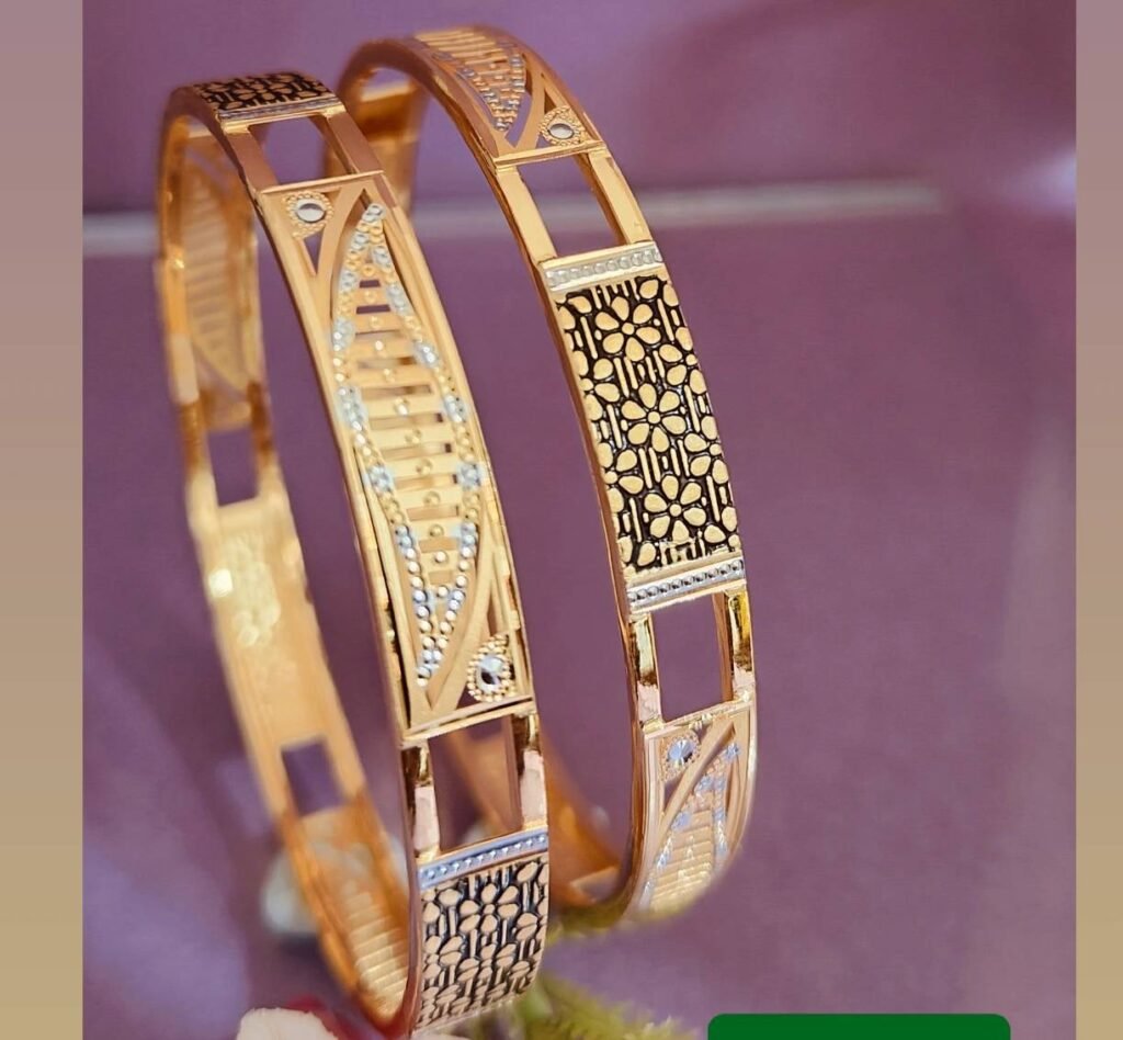 916 Gold Handmade Double Pipe Kadli DP-436