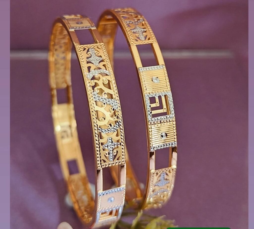 916 Gold Fancy Double Pipe Kadli DP-437