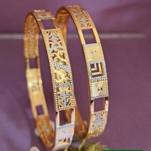 916 Gold Fancy Double Pipe Kadli DP-437