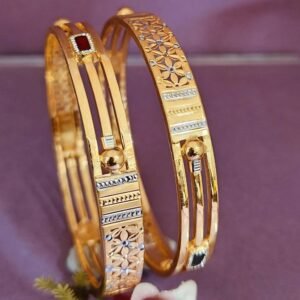 916 Gold Designer Double Pipe Kadli DP-438