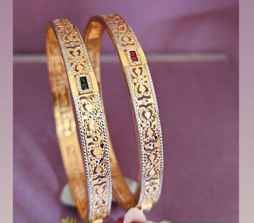 916 Gold Hallmarked Double Pipe Kadli DP-439