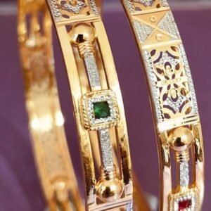 916 Gold Modern Double Pipe Kadli DP-440