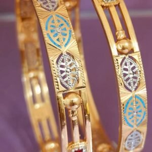 916 Gold Stylish Double Pipe Kadli DP-445