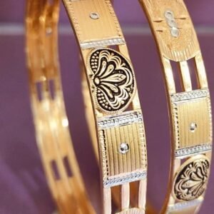 916 Gold Indian Design Double Pipe Kadli DP-447