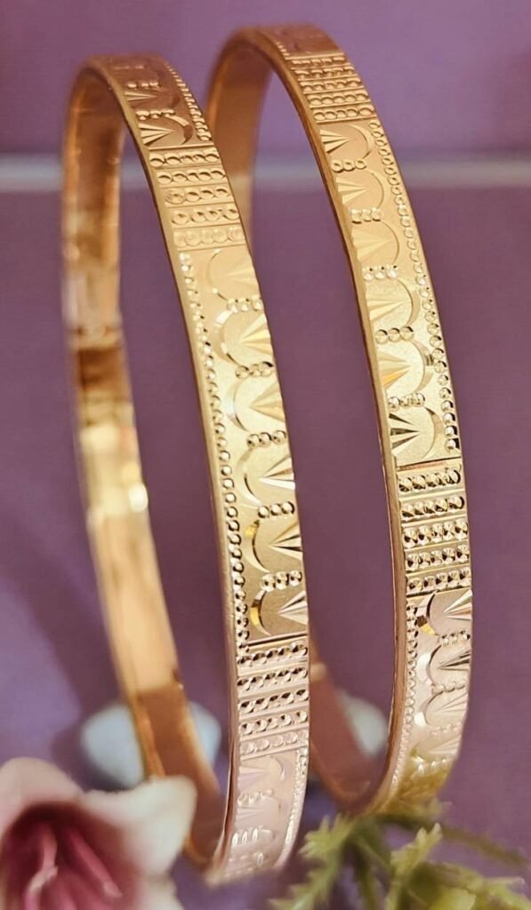 916 Gold Stylish Double Pipe Kadli DP-459