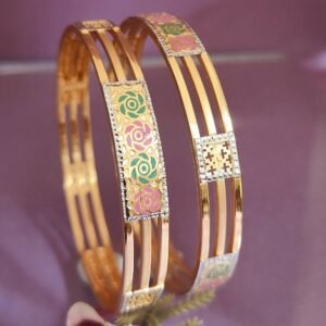 916 Gold Beautiful Double Pipe Kadli DP-461