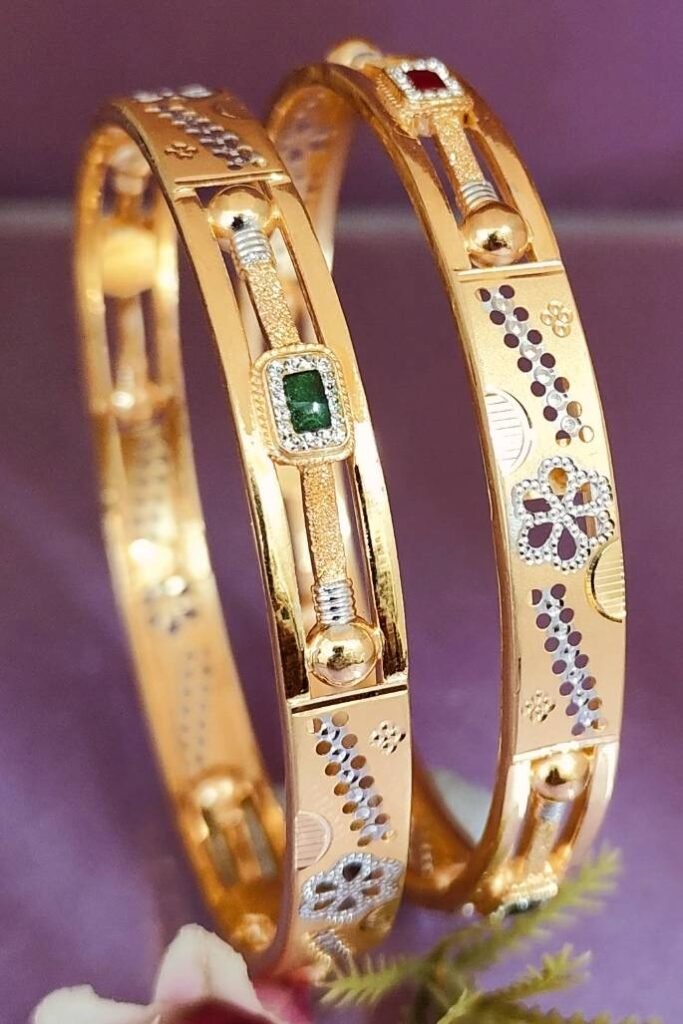 916 Gold Classy  Double Pipe Kadli DP-464