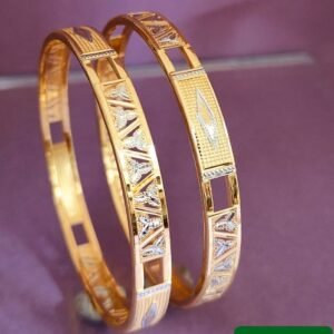 916 Gold Simple  Double Pipe Kadli DP-469