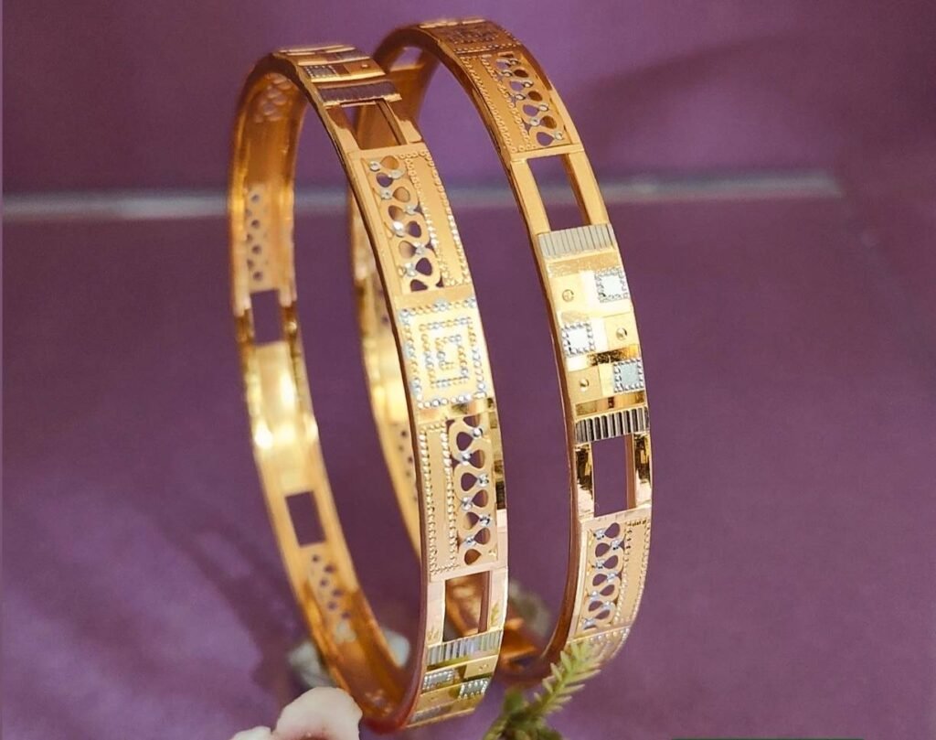 916 Gold Daily Wear Double Pipe Kadli DP-470