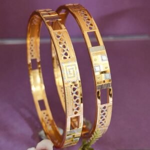 916 Gold Daily Wear Double Pipe Kadli DP-470