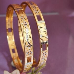 916 Gold Fancy Double Pipe Kadli DP-472