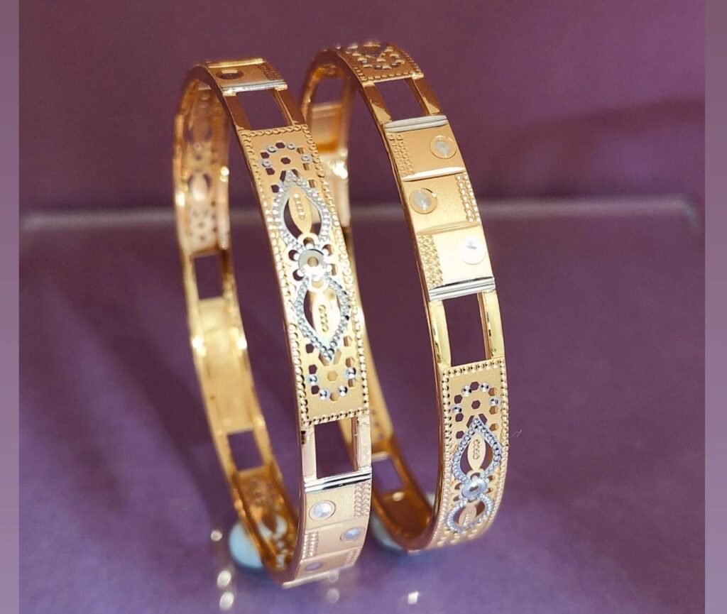916 Gold Delicate Double Pipe Kadli DP-521